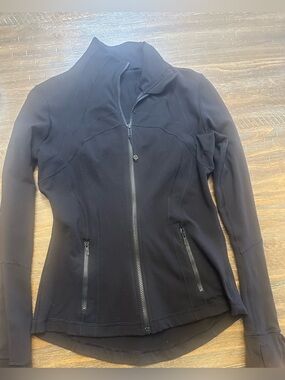 lululemon athletica Black Zip-Up Performance Bomber Jacket
